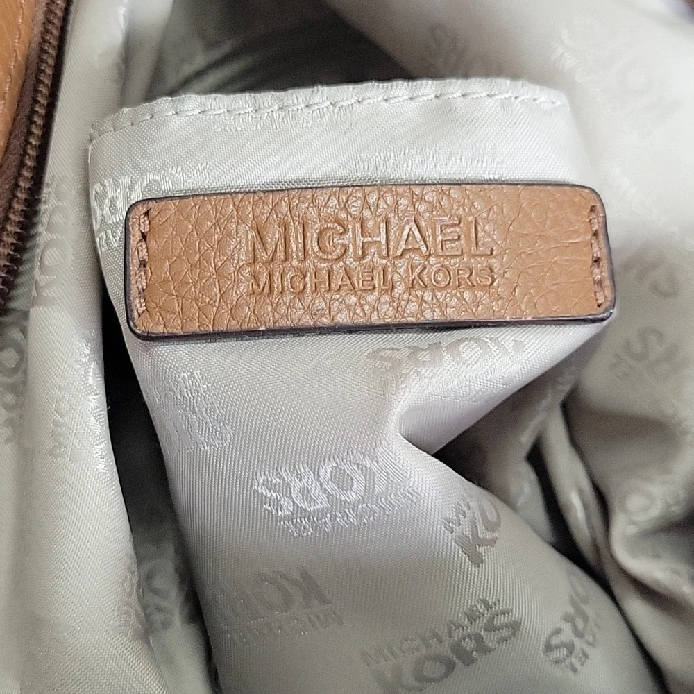 Michael Kors Fulton Brown Leather Shoulder Bag Tote Handbag